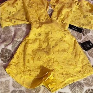 Yellow lulus romper
